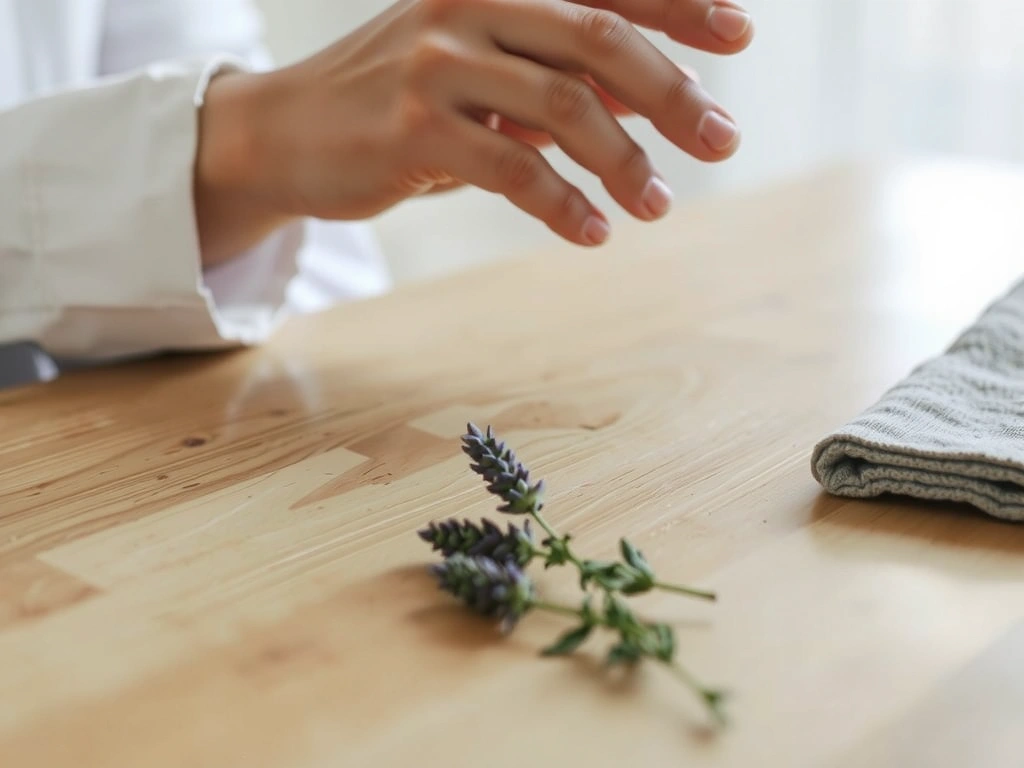 Texture de bois propre et poli, clarté du matin