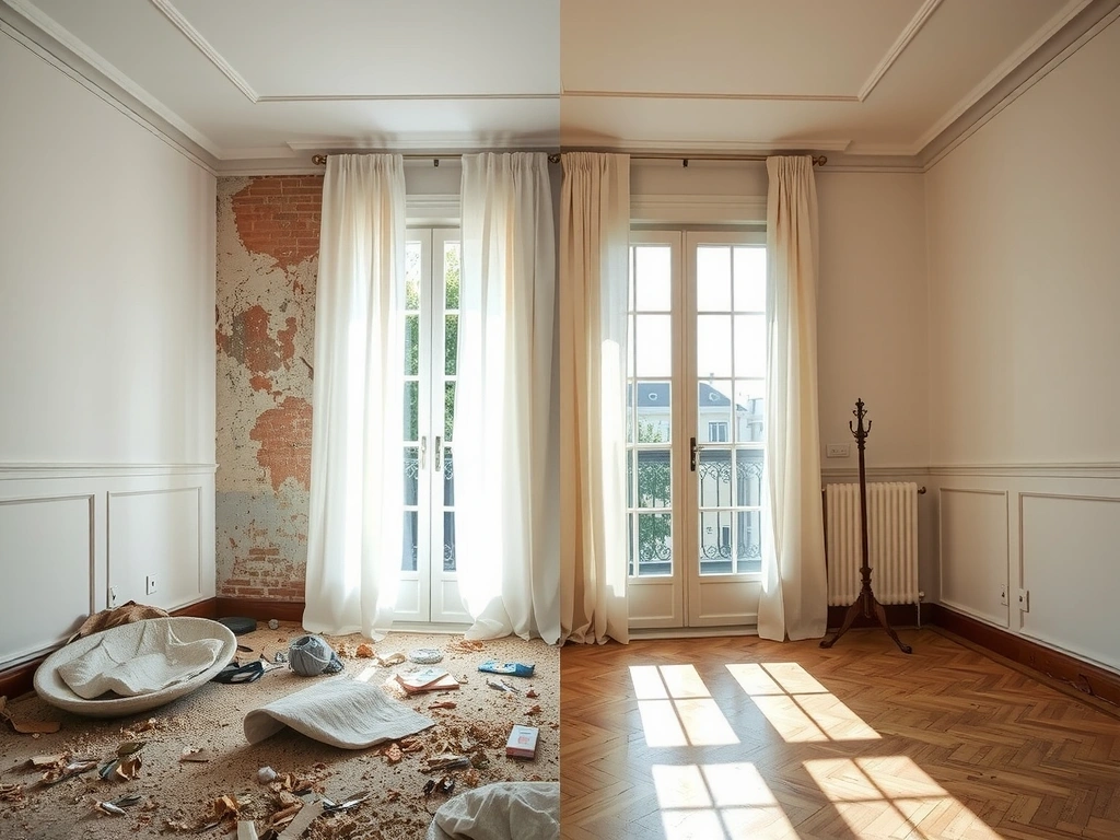 Avant/Après appartement rue du Faubourg Saint-Denis